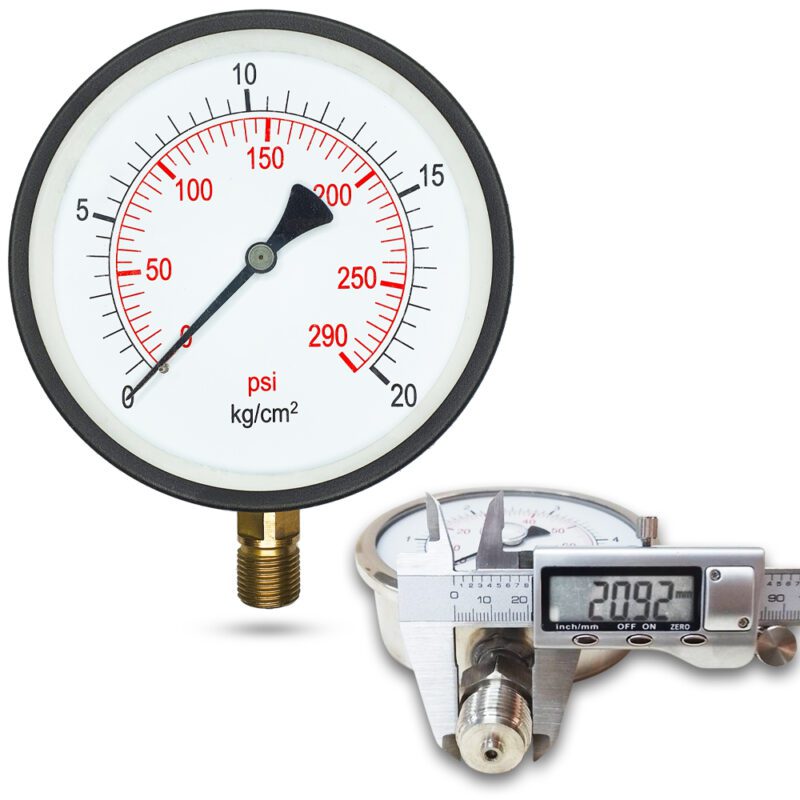 เพรชเชอร์เกจ ( A ) 6", 20 kg เหล็ก