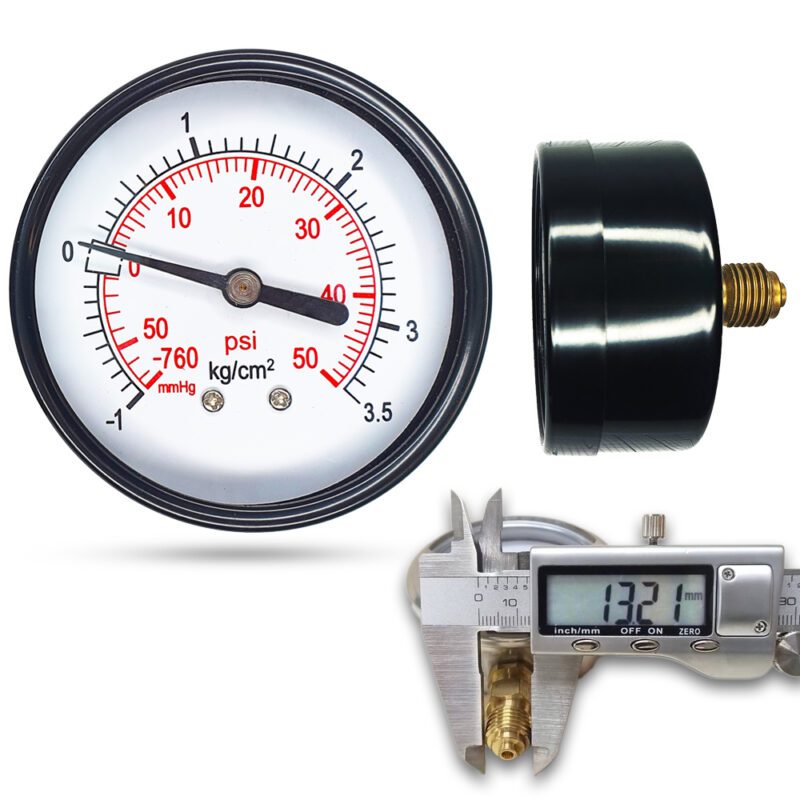 คอมปาวเกจ (K) 2.5", -1 + 3.5 KG BODY:เหล็ก เกลียว:BRASS 1/4"(โต13.2มม)