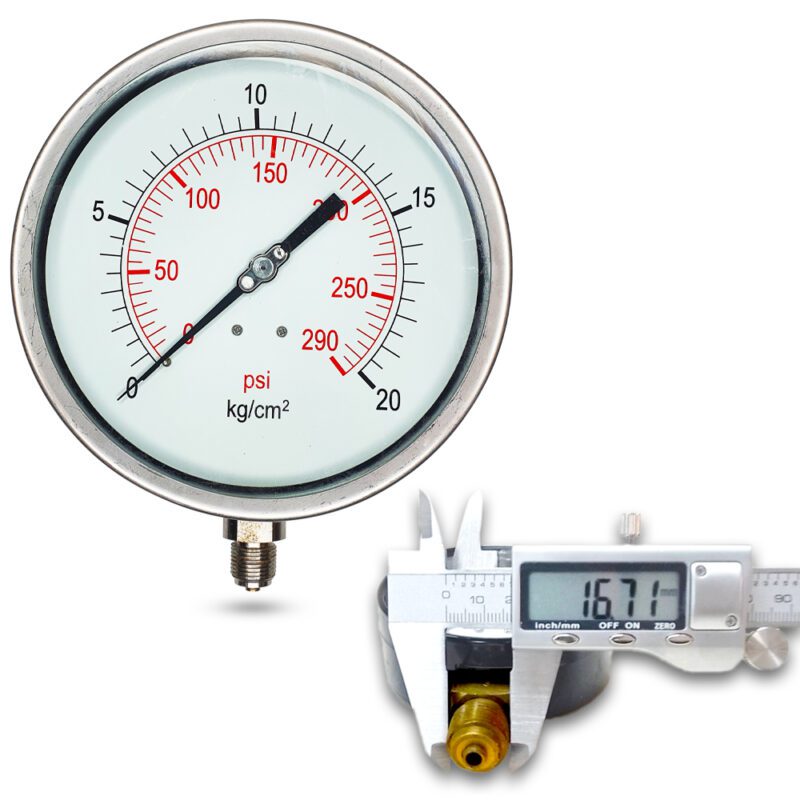 เพรชเชอร์เกจ ( A ) 6", 20 kg สแตนเลส