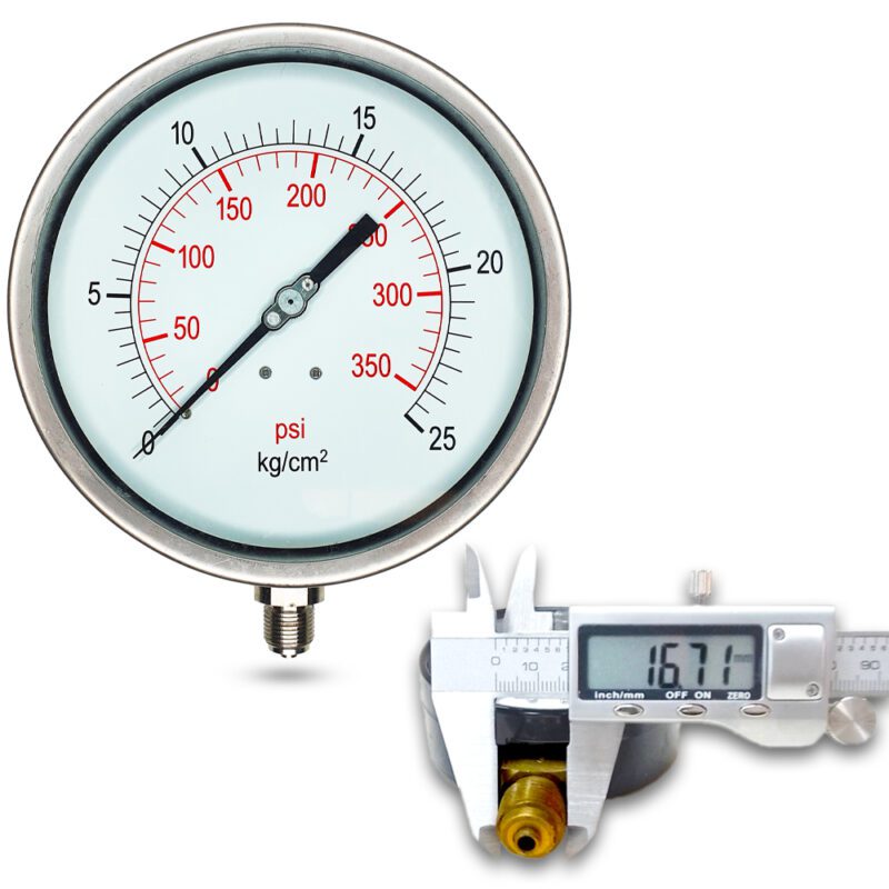 เพรชเชอร์เกจ ( A ) 6", 25 kg สแตนเลส