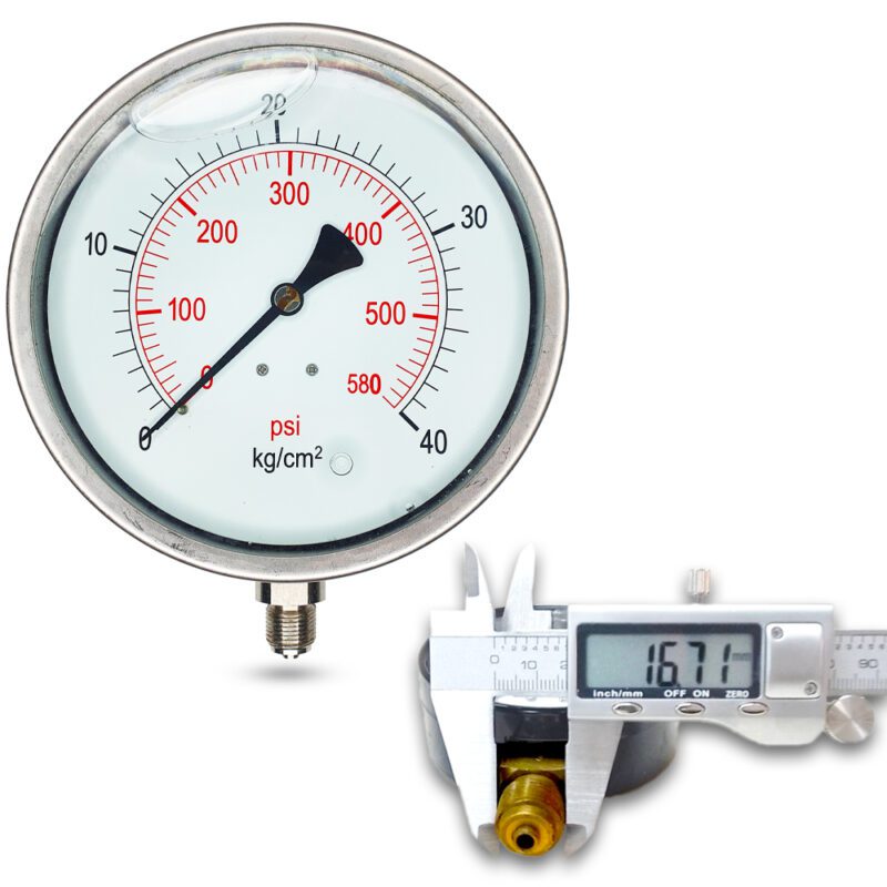 เพรชเชอร์เกจ ( A ) 6", 40 kg สแตนเลส