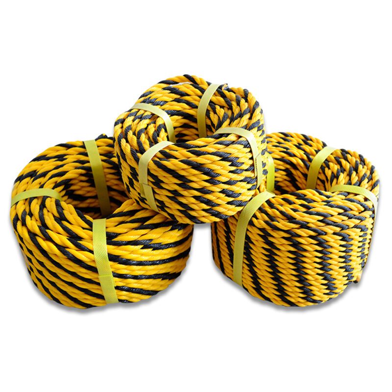เชือกไนล่อน เหลือง-ดำ (Tiger rope) 10มม. X 200เมตร