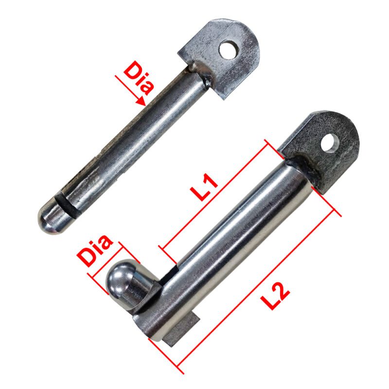 ทอล์คเกิ้ลพิน (สลักล็อกฝาระวาง toggle pin) dia 12mm x L1: 45mm x L2: 62mm  สแตนเลส