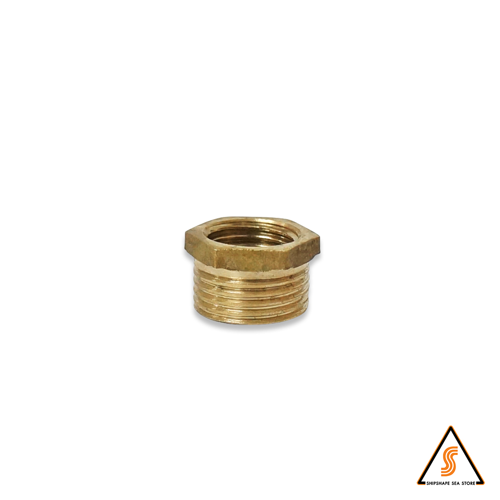 ข้อลดเหลี่ยม ทองเหลือง BSPP 3/4"(M) x 3/8"(F)