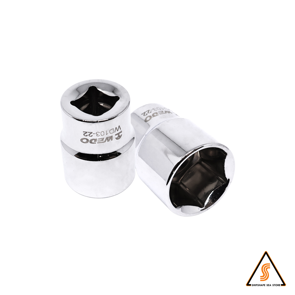ลูกบล็อกสั้น 1/2 6 เหลี่ยม ขนาด 22 มม. ยี่ห้อ WEDO