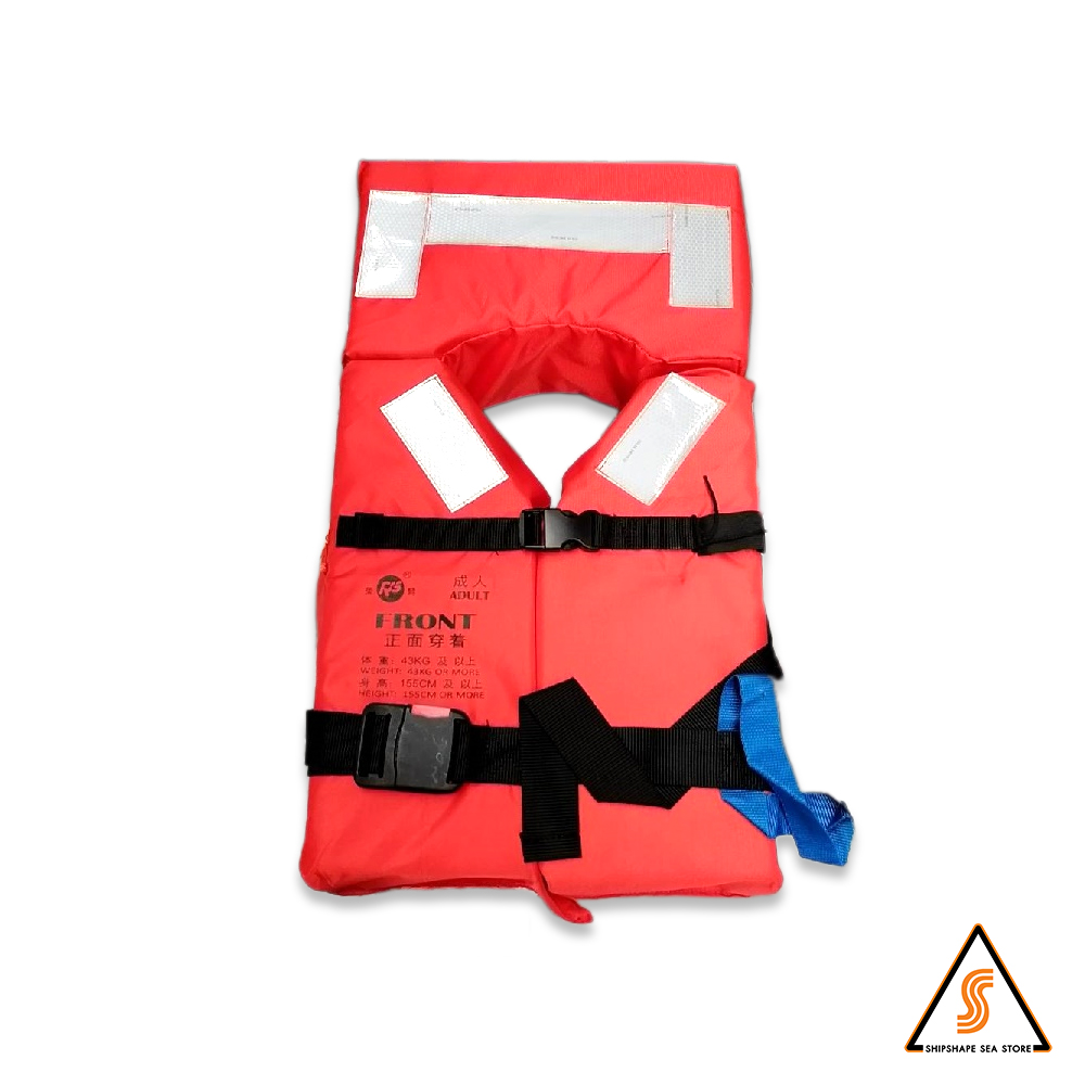 เสื้อชูชีพ Solas Approved, Model RSCY-A7, พร้อมนกหวีด 1 ตัว แรงยกตัว > 150N, CCS Cert / DNV Class Cert