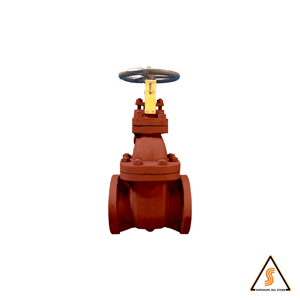 วาล์วประตู 5K เหล็กหล่อ F7363, 150A (6") แกนไม่โผล่ Non raising stem, L: 270mm.