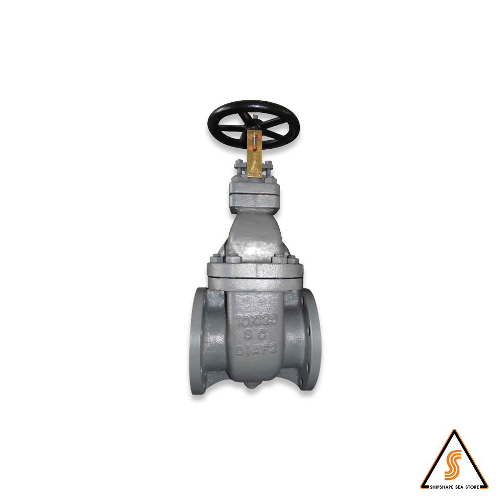 วาล์วประตู 10K เหล็ก Cast steel F7366, 200A ( 8" ) แกนไม่โผล่ Non raising stem, L: 310mm.