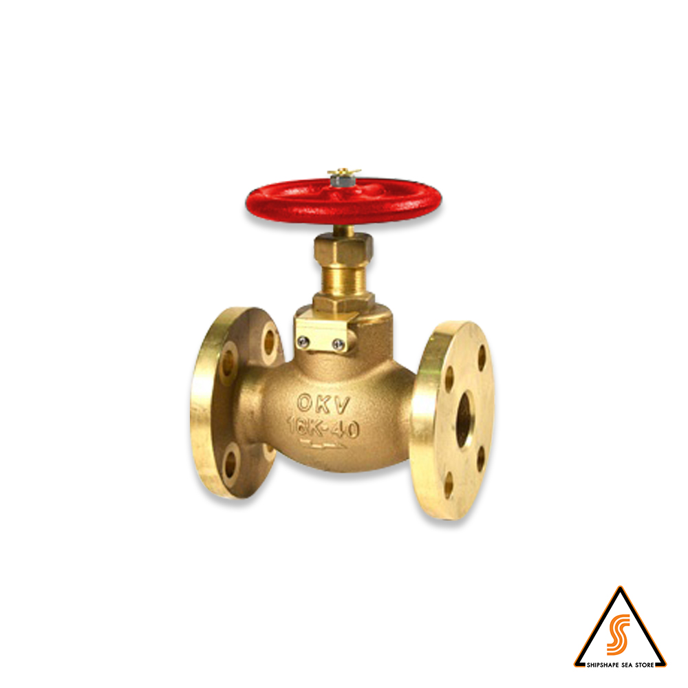 วาล์วตรง 16K ทองเหลือง (BRASS) S/D check F7409, 15A ( 1/2" )