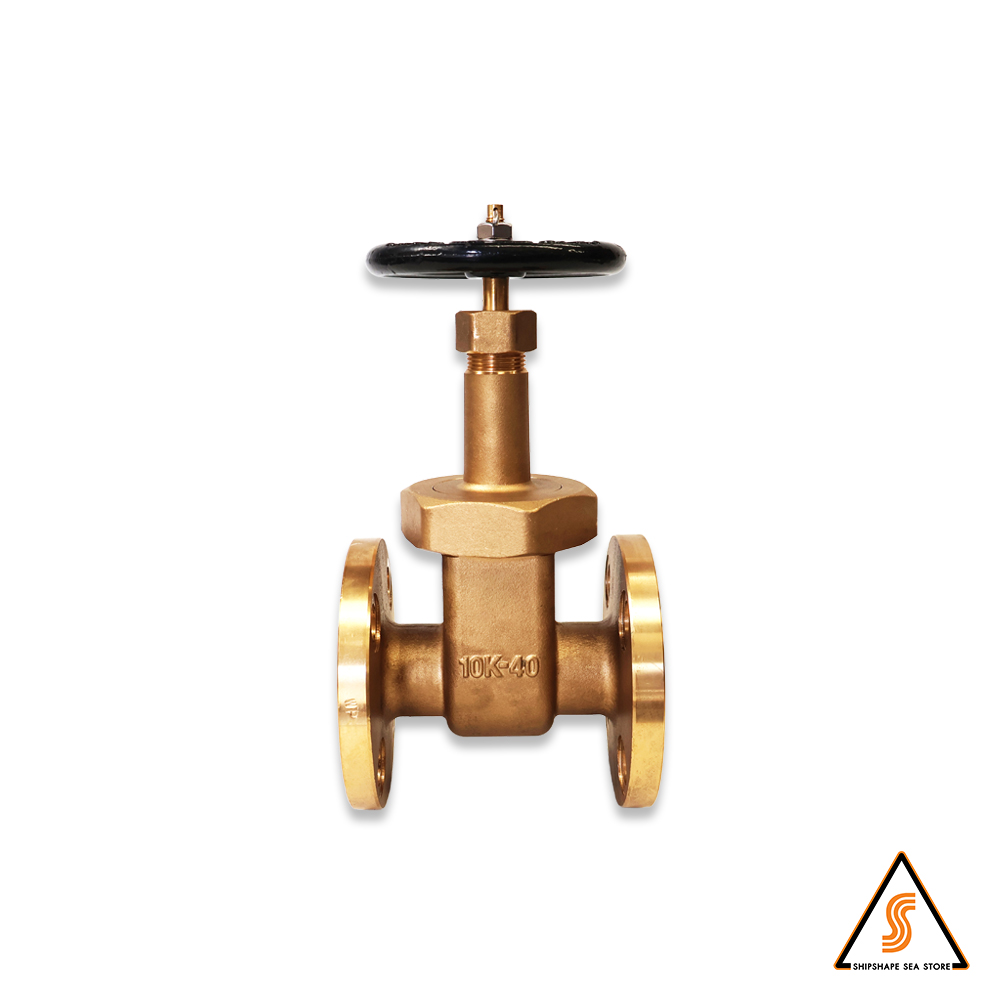 วาล์วประตู F7368 ทองเหลือง (BRASS) Rising stem 10K 40A (1-1/2"), FF=150mm