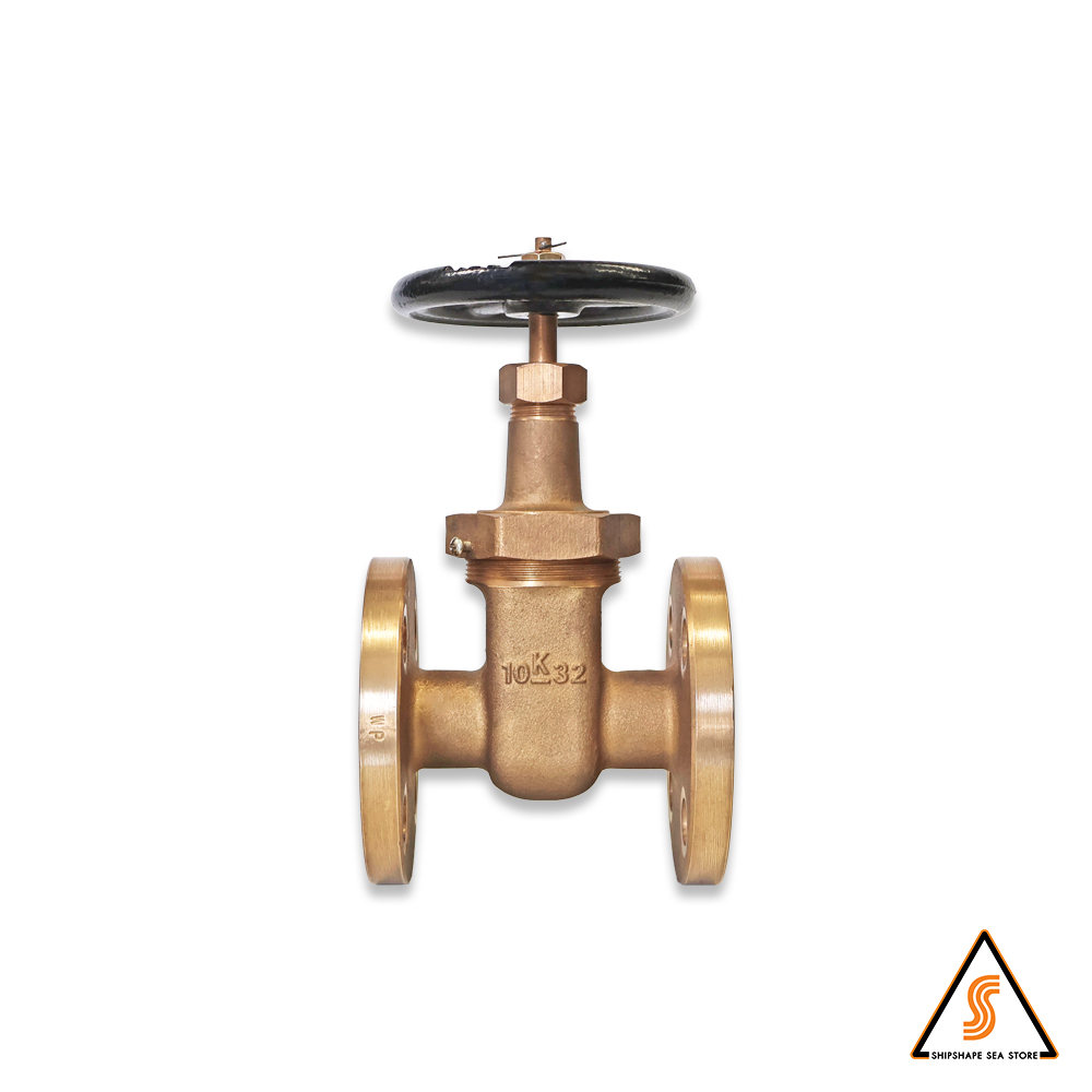 วาล์วประตู F7368 ทองเหลือง (BRASS) Rising stem 10K 32A (1-1/4"), FF=140mm